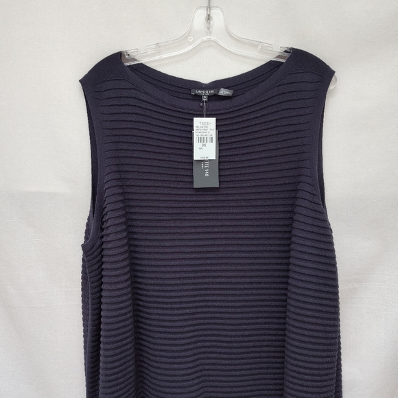 NWT Lafayette 148 ribbed knit midi dress Toni plus 3X size below knee office new - Picture 2 of 12